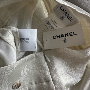 NWT Chanel silk trouser with paisley embroidery.